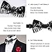RIMENCH Boys Black And White Piano Keys with Musical Notes Bow Tie Pre-Tied Satin Formal Tuxedo Bowtie Fashion Tie for Wedding, Party, Dress up, Christmas Gift Idea For Men And Boys
