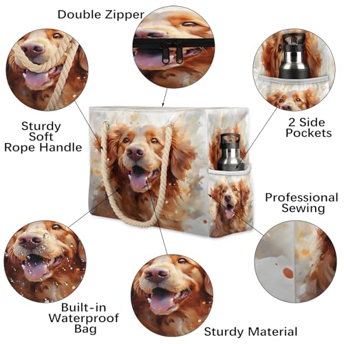 Large Beach Bag Waterproof Sandproof Beach Tote Bags with Zipper Swim Pool Bag3