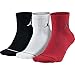 Nike skarpety męskie Jumpman Qtr 3PPK szary BLACK/WHITE/GYM RED S