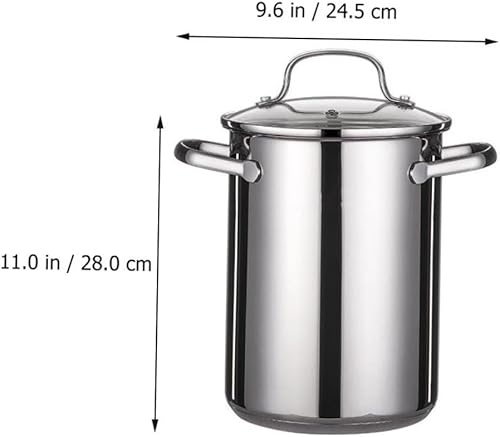 Miniatura 2 de Cabilock 1 juego de sartén con colador, olla de vapor de tamal profunda, cesta de mini chips de pavo, olla con cesta y quemador, olla de salsa de