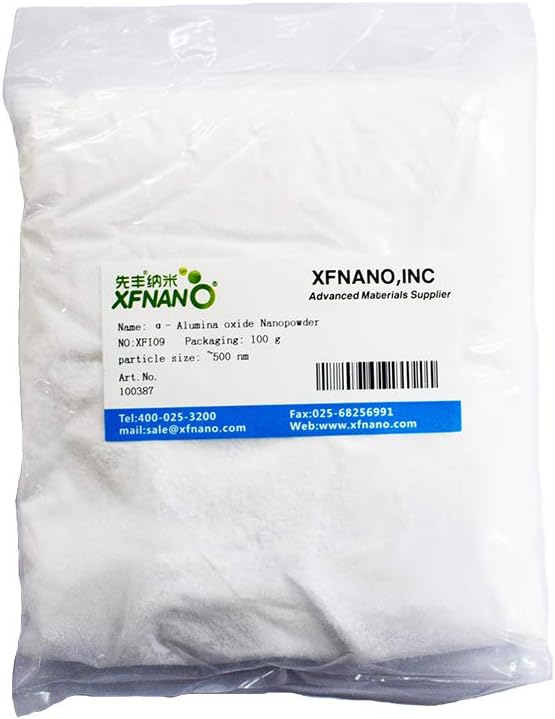 Nano Alumina Powder 150-500nm Al2O3 Nanoparticles Aluminum Oxide Nanopowder Alpha Phase-Same Day Priority Shipping