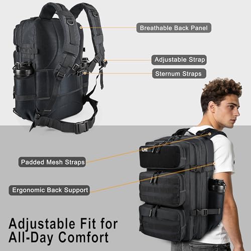 Image of LHI Tactical Military Backpack for Men and Women 25L /35L Army Assault Pack Bag Small Rucksack with Bottle Holder