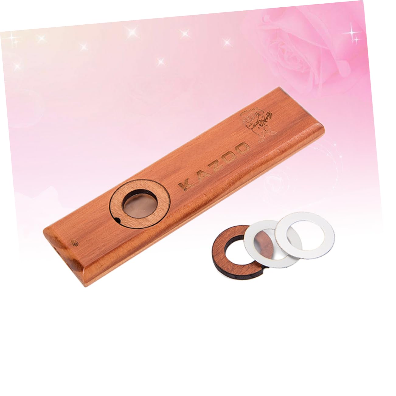 TOYANDONA 3pezzi Kazoo Legno Classico Per Adulti Strumento Musicale Educativo Facile Da Suonare Include Membrane Sostituibili Ottimo Per Chitarra e Ukulele Colore Marrone