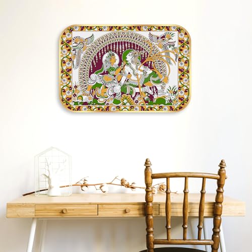Image of Indianara Radha Krishna Painting With Frame 18 Inches X 12 Inches (Style 2)