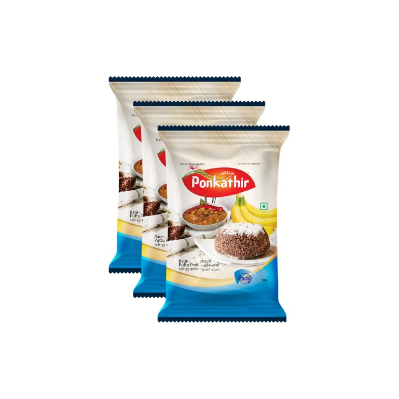 Ponkathir Roasted Ragi Puttu Podi 1.5KG (500gx Pack of 3| Finger Millet Puttu Powder 1.5 Kg| Export Quality (B0BFFGH39V) Amazon Price History, Amazon Price Tracker