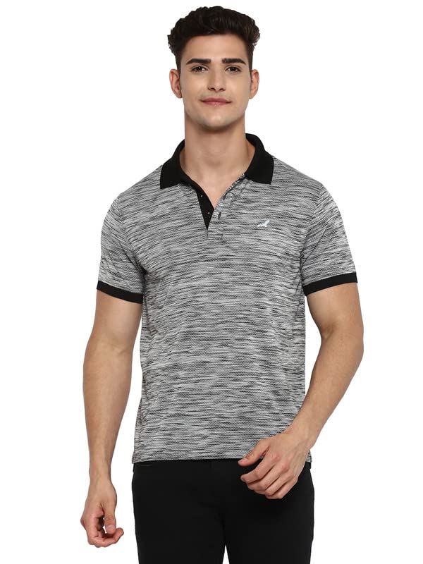 Image of AMERICAN CREW Half Sleeves Sports Polo T-Shirt for Men with Moisture Wicking Properties