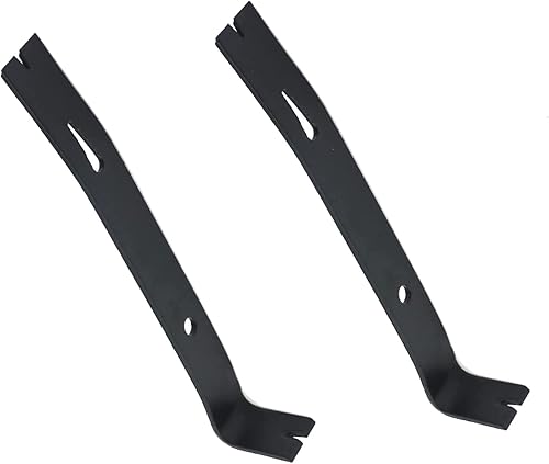 Barra de palanca plana de 2 piezas, barra de garra de acero para palanca, raspar, levantar, tirar, 7 pulgadas (negro)