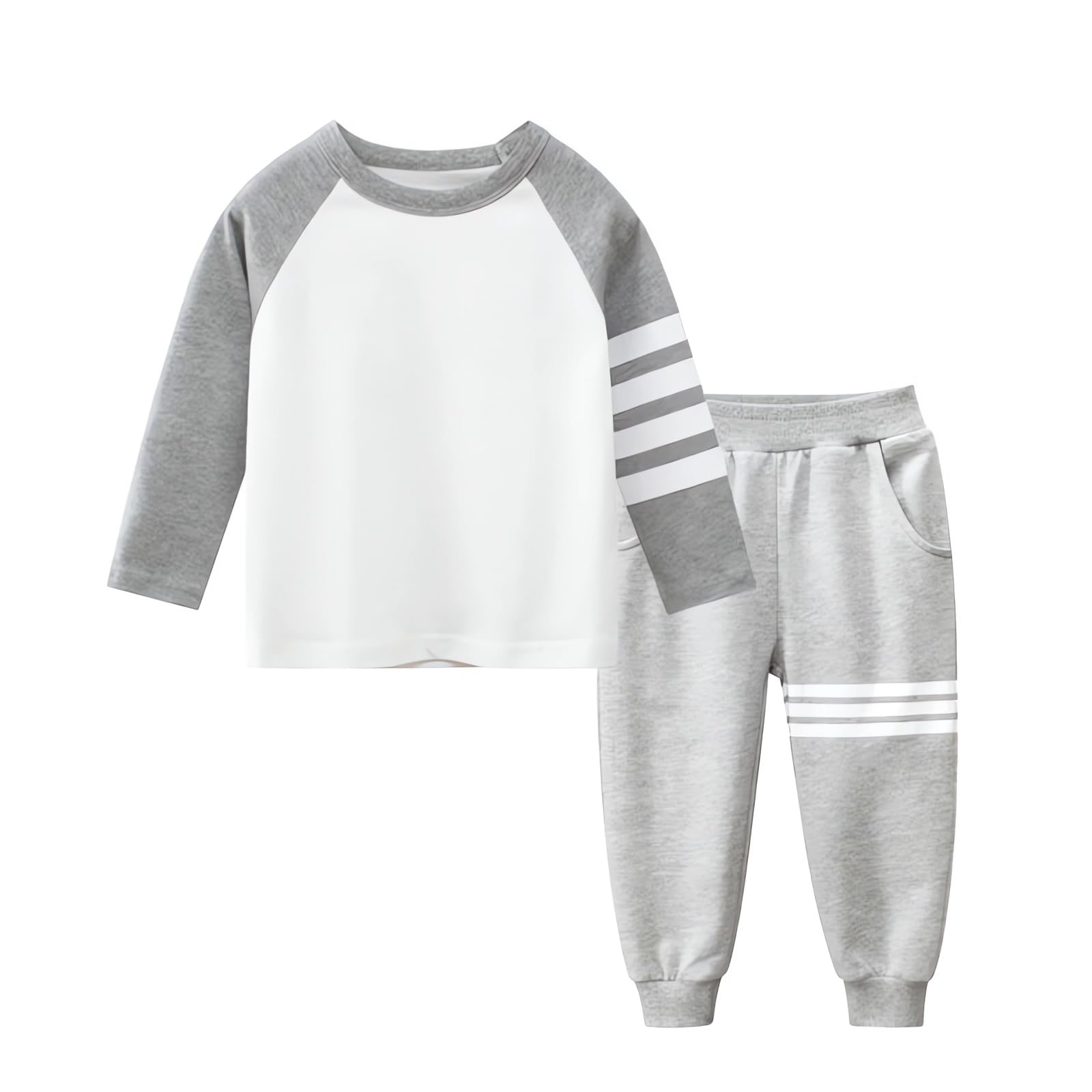 Boys Lifestyle Long Sleeve 2-piece Set, Loose-fit Top &amp; pants