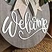 Welcome Sign for Front Door Wreath Decorations for All Seasons Front Porch Decor Hanging Gift for Farmhuose Home Outdoor Indoor(Welcome)