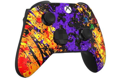 Image of Custom Controllerzz Wireless Controller for Microsoft Xbox Series X /S & Xbox One - Custom Soft Touch Feel - Custom Series X /S Controller (X /S Inferno Galaxy)