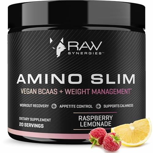 Amino Slim - Slimming BCAA Weight Loss Drink for Women, Vegan Amino Acids, L-Glutamine Powder for Post Workout Recovery & Fat Burning | Daily Appetite Suppressant, Metabolism Booster Stress Relief