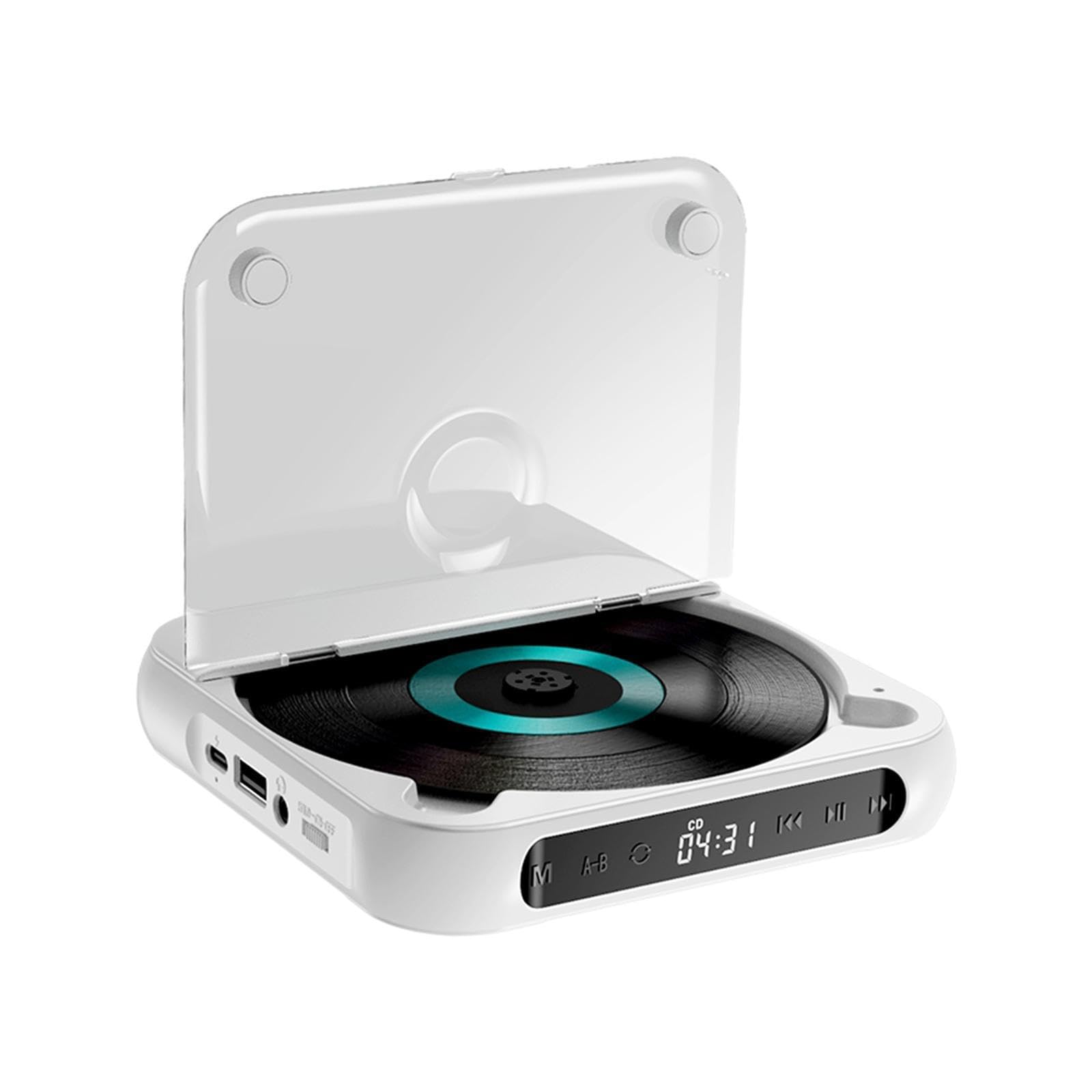 Reproductor de CD portátil y Ligero con Audio y batería de Larga | duración. Para estudiantes de idiomas y viajeros. La pantalla LCD del reproductor de CD es muy sensible. Portátil para