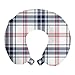 ABAKUHAUS Plaid Cuscino da Viaggio, Britannico Paese modello, Accessorio in Schiuma di Memoria per Viaggio, 30 cm x 30 cm, Vermilion Navy Blue