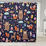 ✿✿ 【GRÖSSE】: (210 cm hoch x 180 cm breit.1 Duschvorhang und 12 Haken.) Ein perfektes Geschenk für Reisen, Hochzeiten, Geburtstage, Feiertage, Muttertag, Vatertag, Halloween und Weihnachten.