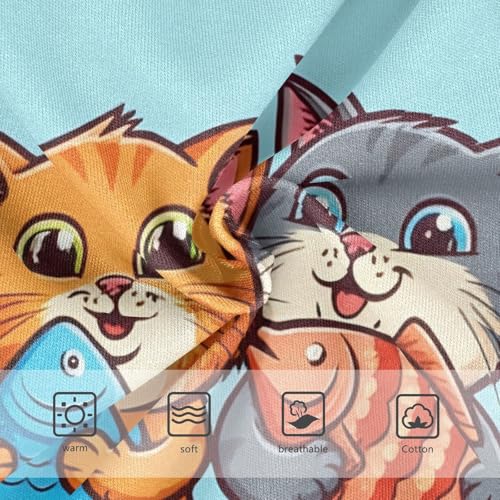 Girls Underwear Toddlers 2t Cotton Cute Panties Girl Print Briefs Girls Undies Cute Cartoon Cats Fish Blue3