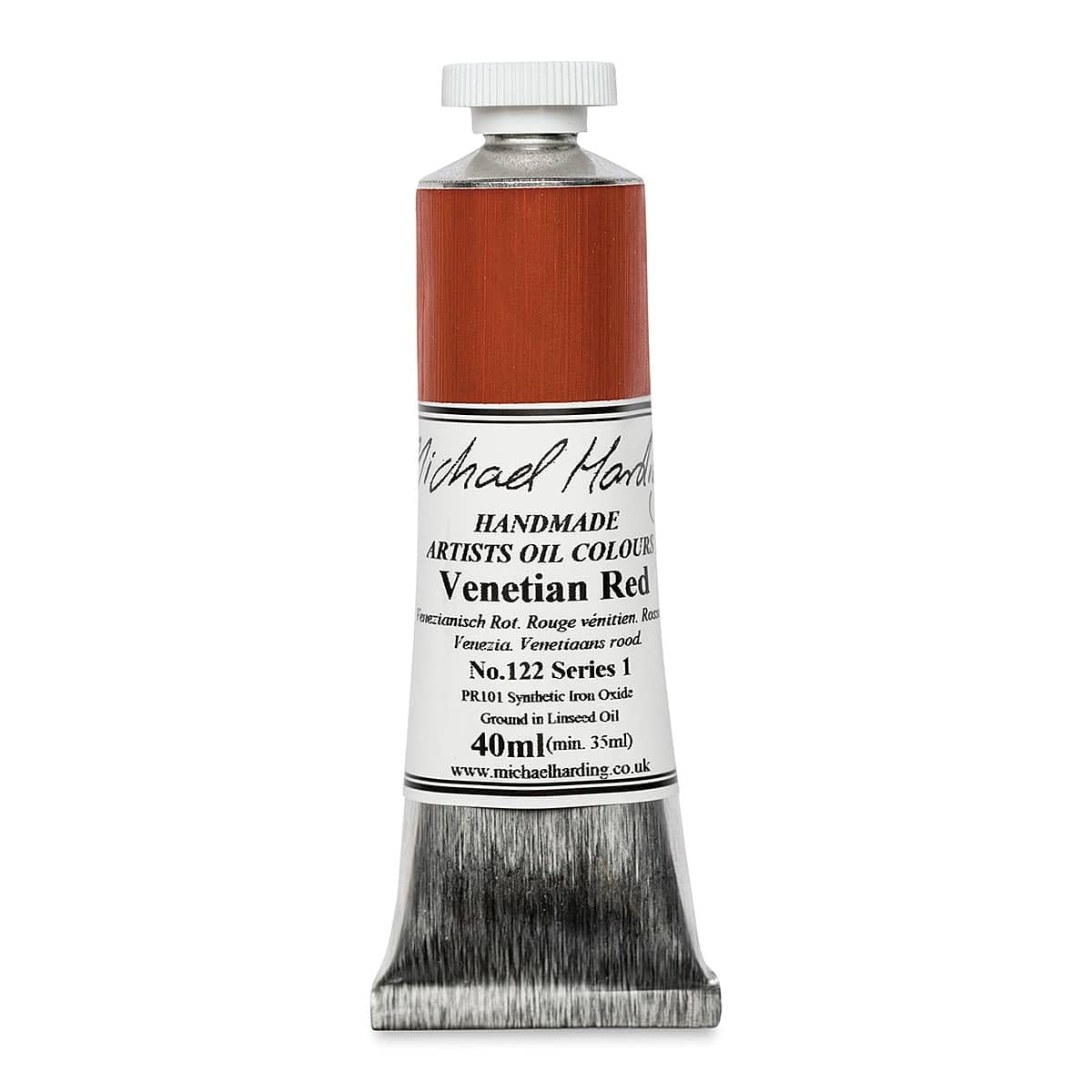 Michael Harding Artist Oil Colours, Venetian Red, 40ml Tube, 12240