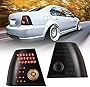 ROXX Led Tail Lights Assembly for 1999 2000 2001 2002 2003 Volkswagen Jetta, Taillights with Led DRL/ Turn signals and Brake Lamps, Smoke Lens Rear Lights Replacement, Driver & Passenger Side