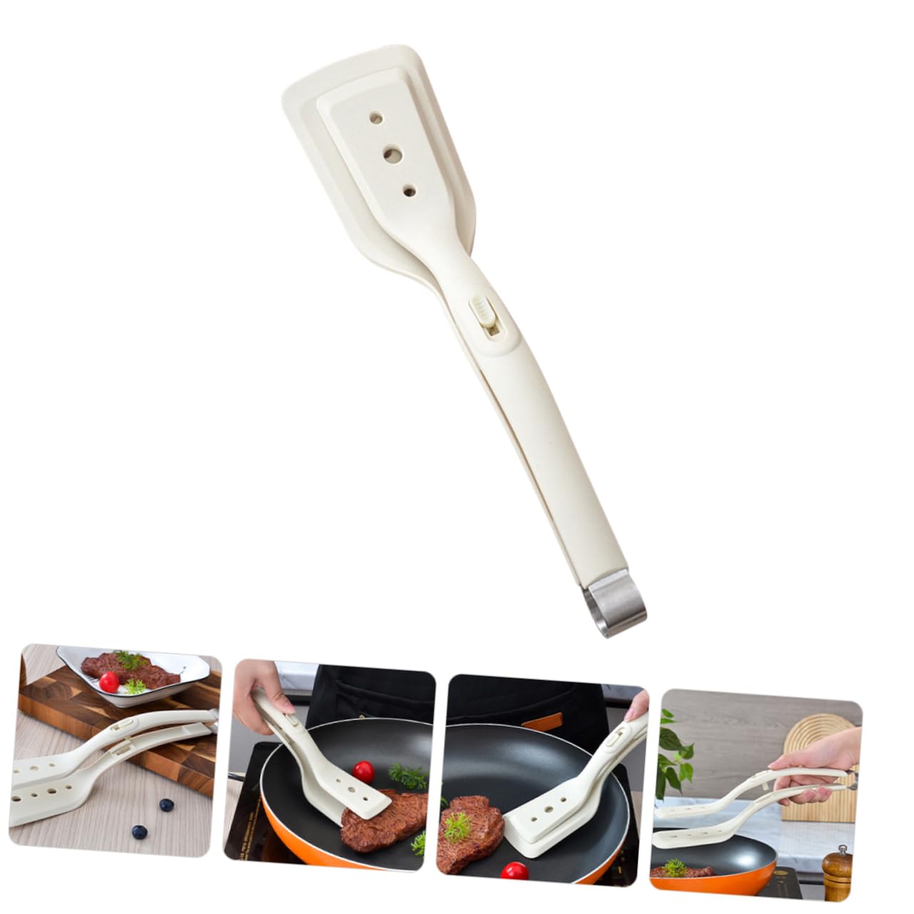 Ciieeo Pinces À Poisson En Silicone 5 Pièces Truelle Multi-Usage Pelle À Frire Pelle De Cuisine Pince De Cuisine Outil De Cuisson Pince À Steak Pince À Pain