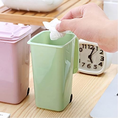 Miniatura 3 de Froiny 1 unid Mini Basura Cubo De Plástico De Escritorio Cubo De Basura Pequeño Cubo De Residuos De La Oficina Del Hogar Suministros De