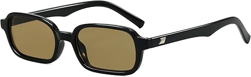 Lentes de sol rectangulares retro para mujeres y hombres, de moda de los años 90, pequeños anteojos de sol cuadrados 2025 de diseño vintage