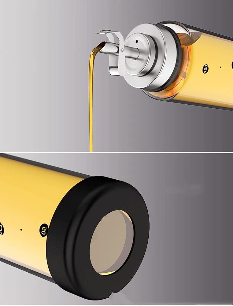 Dispenser Olio D'Oliva 550ml Automatico - Bottiglia Vetro Con Coperchio A Scatto