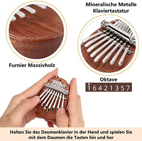 Komunj – Kalimba – Piano à pouces – De petite taille et de qualité supérieure – 8 Touches – Instrument de musique pour… - Les Beatles, Paul McCartney, John Lennon, RIngo Starr, George Harrison Komunj - Kalimba - Piano à pouces - De petite taille et de qualité supérieure - 8 Touches - Instrument de musique pour… – Image 5