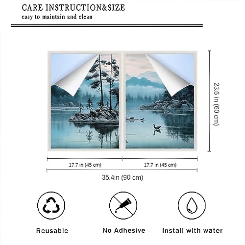 Película decorativa para ventana estilo vitral natura miniatura 2