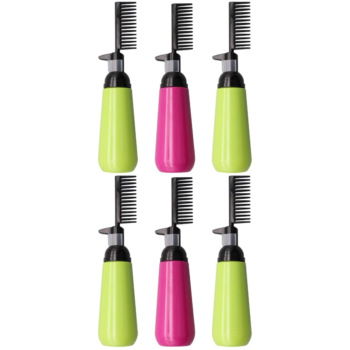 MAGICLULU 6pcs Hair Dye Applicator Bottle Hair Coloring Comb Dispensing Tips for Salon Home Use Lightweight Design for Easy Application
