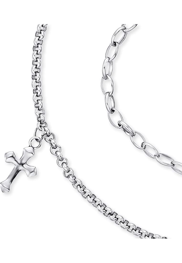 Engelsrufer Fußkettchen für Damen mit Anhänger, 925er Sterlingsilber rhodiniert, oder Edelstahl, Bicolor, Tricolor, verstellbare Länge, nickelfrei, Allergiker geeignet