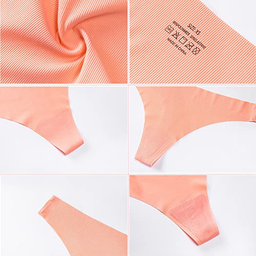 Image of Thongs for Women Seamless Underwear Low Rise Panties Thong