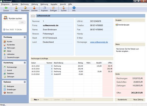Softwarenetz Rechnung 3 Box