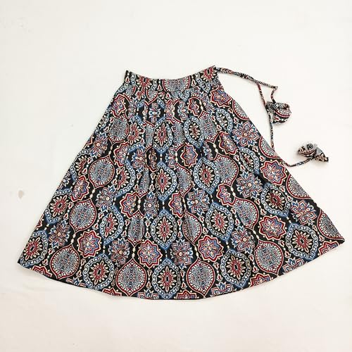 Image of E-Sqare Kids Girls Multicolour Bandhani Print Lehenga Choli Set | Ethnic Wear Dress | Readymade Clothing Set | 2 to 8 Years