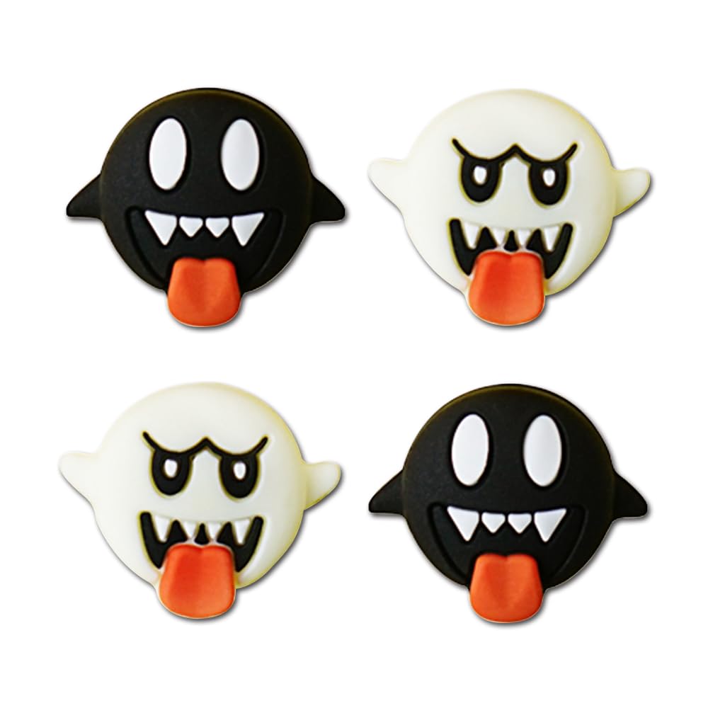PERFECTSIGHT Halloween Skull Thumb Grip Caps for Switch 2 2025, PS5, PS4, Xbox Series X/S, Xbox One, Switch PRO Controller, 4PCS Kawaii Soft Rubber 3D Analog Thumbsticks Grips Joystick Cover