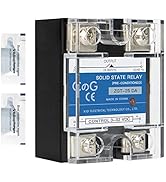 CG Solid State Relay SSR-25DA DC to AC Input 3-32VDC To Output 24-480VAC 25A Single Phase Plastic...