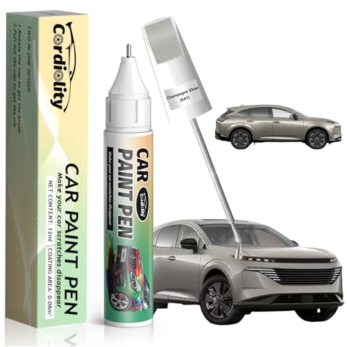 Image of KAY Champagne Silver Touch Up Paint for Nissan, Color Accurate Car Paint Scratch Repair Pen, Quick & Easy Fix Automotive Chips and Nicks
