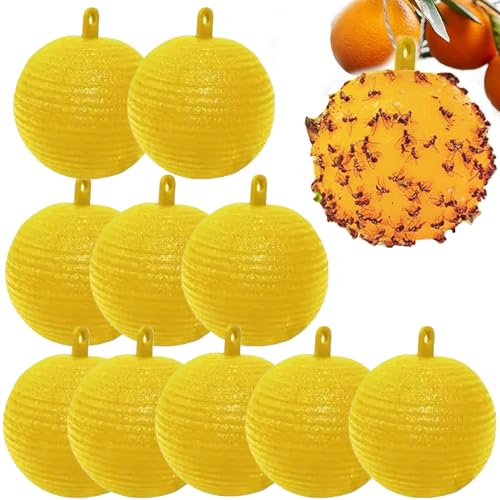 Atrapamoscas impermeable para proteger árboles: pack de 10 bolas con atrayente para jardín 4