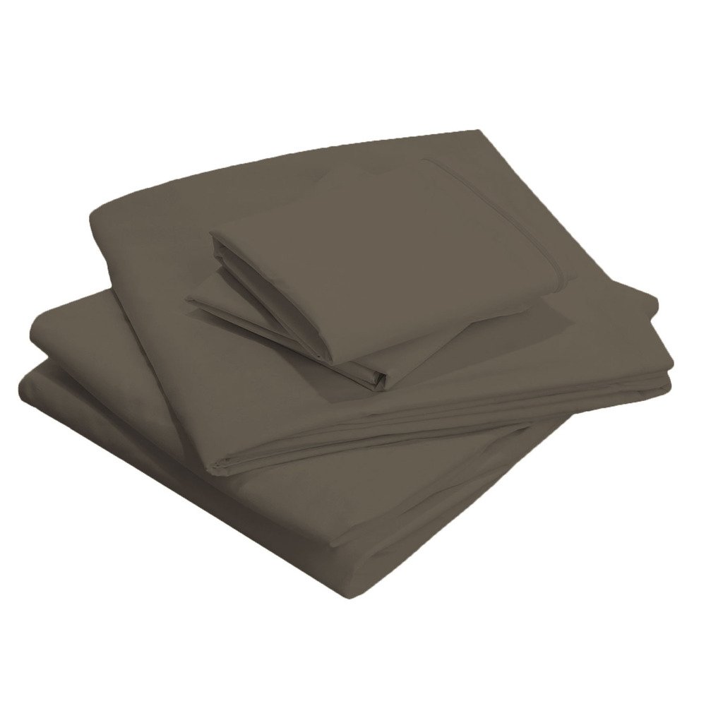 Scala Bedding 710 Thread Count 100% Egyptian Cotton 1 Piece Soft Italian Finish Flat Sheet Twin Top Sheet Elephant Gray