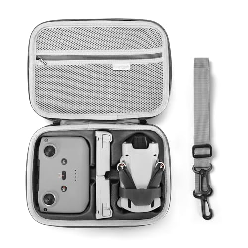 Uvafly Mini 3/4 Pro Tasche PU kompakte Aufbewahrungstasche für DJI Mini 3/4 Drohne RC-N1/RC-N2 Controller Zubehör