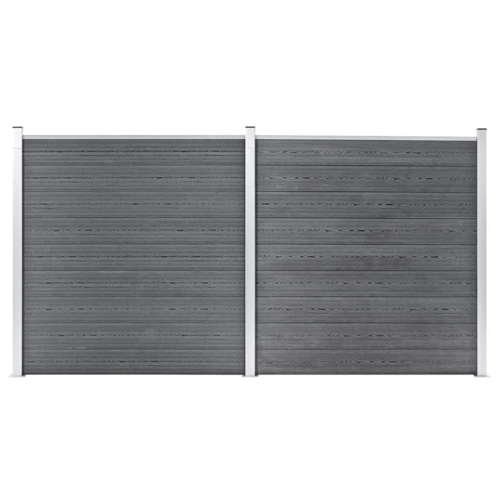 vidaXL Gartenzaun WPC 353×186 cm Grau
