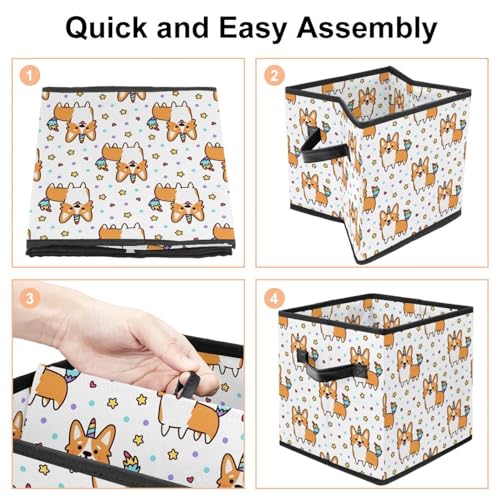 Boîte de rangement pliable pour vêtements et linge de maison design étoiles - 5