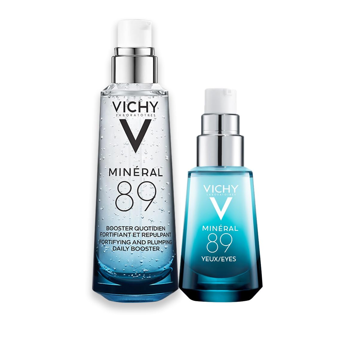 Vichy Minéral 89 Siero Booster 75 ml + Minéral 89 Gel Occhi 15 ml | Duo Routine Idratazione Viso & Contorno Occhi