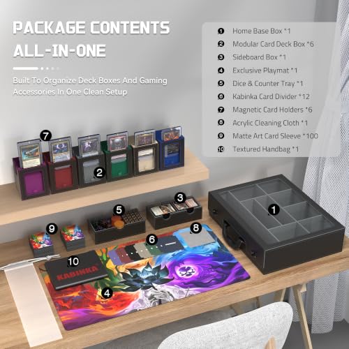 Image of Kabinka MTG Commander Deck Box, Modular 9-in-1 TCG Card Storage Box