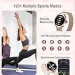 GADIXY Smart Watches for Women (Make/Answer Call), 1.1" AMOLED Small Screen Fitness Tracker 110+ Sports Modes IP68 Step Counter/BP/Heart Rate/Sleep Monitor Smart Watch for Android iOS Gold - Image 4