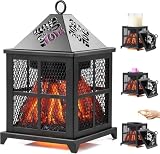 Wowlela Quemador de Cera Eléctrico, 4 en 1 Calentador de Cera Eléctrico para Cera Perfumada,Velas y Aceite Perfumado,Lámpara de Cera Perfumada para Chimenea con Temporizador,para Decoración del Hogar