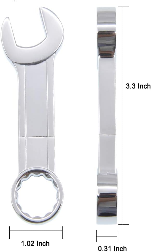 Wrench USB 2.0 Flash Drive 16GB Thumb Drive, Kepmem Cool Jump Drive Metal Pen Drive, Silver Memory Stick Spanner Zip Drive Data Storage Gift for Friend