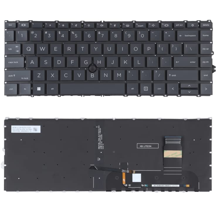 LIQC For LCD Screen For HP Elitebook 840 G7 G8 845 G7 745 G7 G8 US Version Keyboard with Backlight and Pointing Stick For LCD Screen