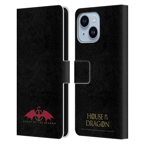 Étui portefeuille House of The Dragon iPhone 14 Plus en cuir noir