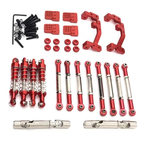 RC�N���[���[�p�A�b�v�O���[�h�p�[�c For WPL C14 C24 1/16 For Feiyu For FY003-5A �������A�b�v�O���[�h�p�[�c�A�^�C���b�h�A�h���C�u�V���t�g�A�V���b�N�A�u�\�[�o�[�ARC�J�[�p�[�c�A�����J�[�A�N�Z�T���[(Red)