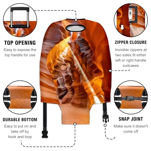 Travel Luggage Cover Suitcase Protector Scratch-Resistant Fit Not Included Suitcase World Famous Narrow Canyon XL-30-32in3