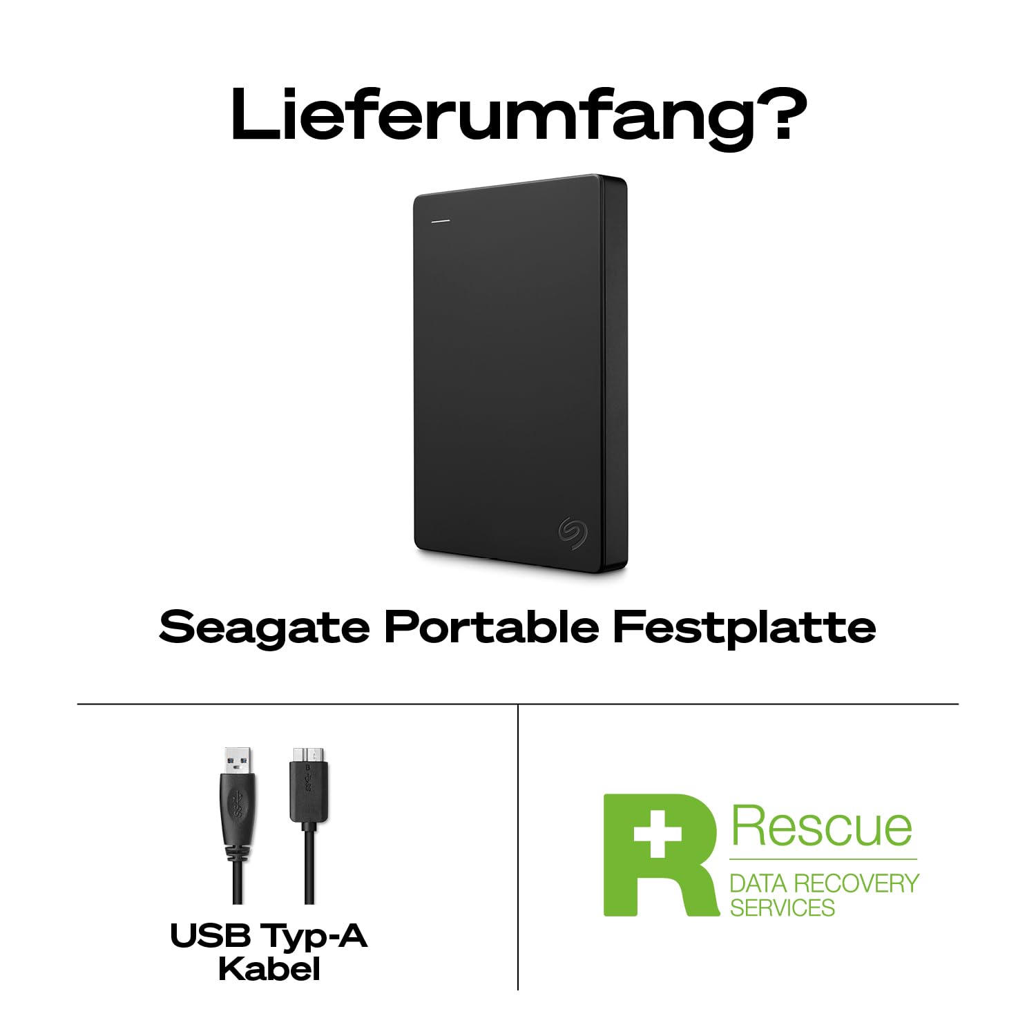 Seagate Portable Drive 2TB tragbare externe Festplatte 2.5 Zoll USB 3.0